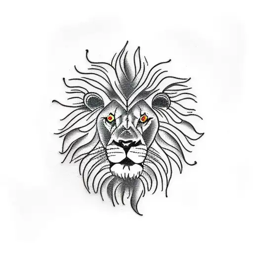 Lion With Rose And Family