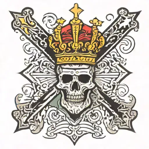 Cross With King Crown