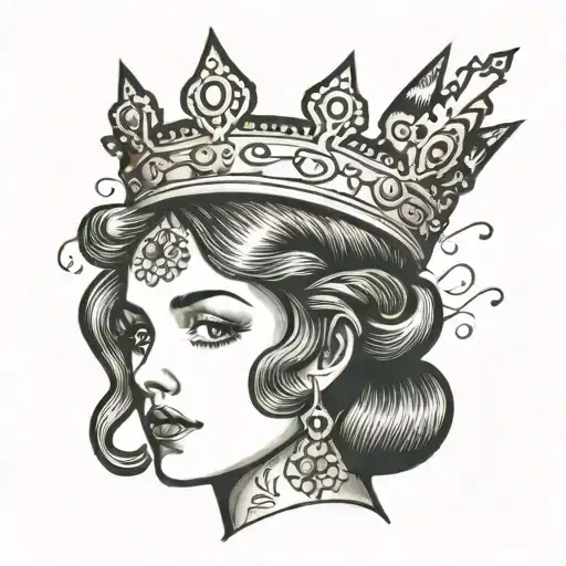 Girl With A Crown On Her Head