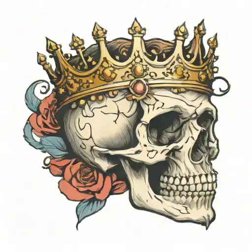 Skull Wearing A Crown