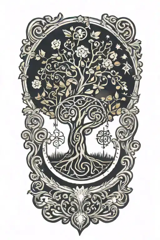Tree Of Life With A Treble Clef Illuminated