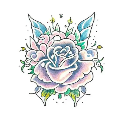 Traditional Garden Gate Adorned With Flowers And Fairy Motifs