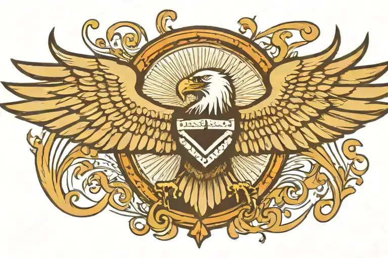 Conduces Symbol With Eagle Wings Coming Out The Sides