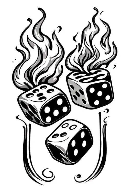 2 Flaming Dice Rolling