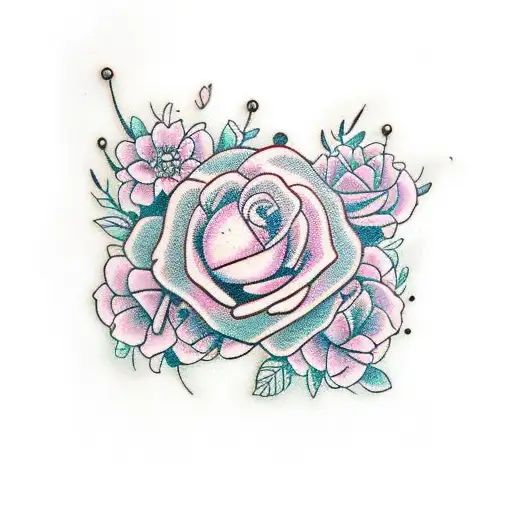 Butterfly Flower Pink Girly Dark