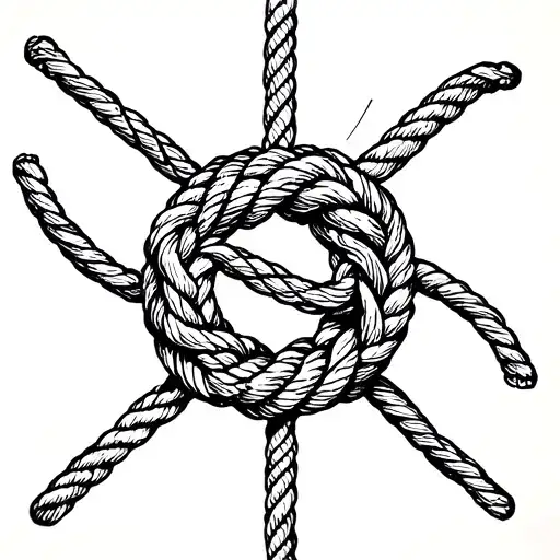 Blackn White Rope Circle Shape