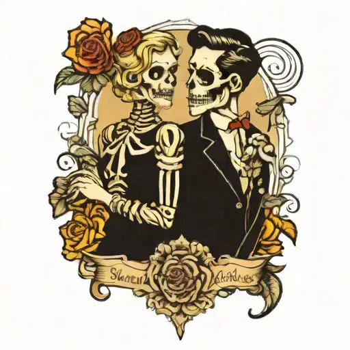 Skeleton Boy And Human Girl Couple