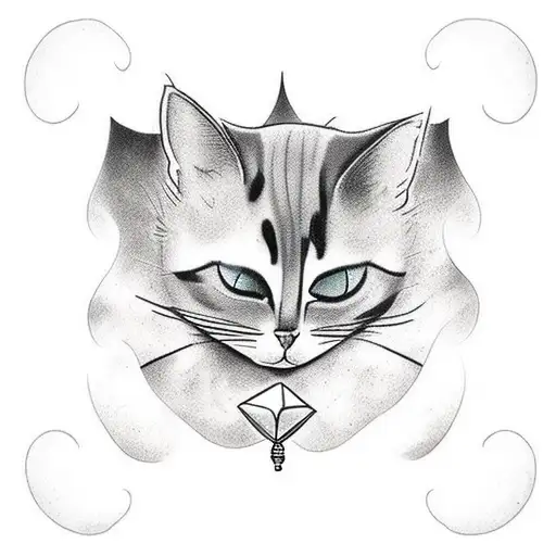 Cat Curled Up In Sun