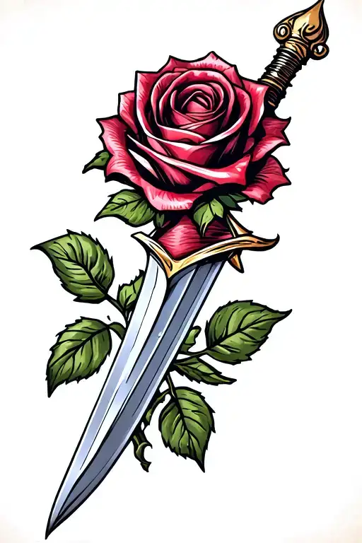 Dagger Stabbing A Rose