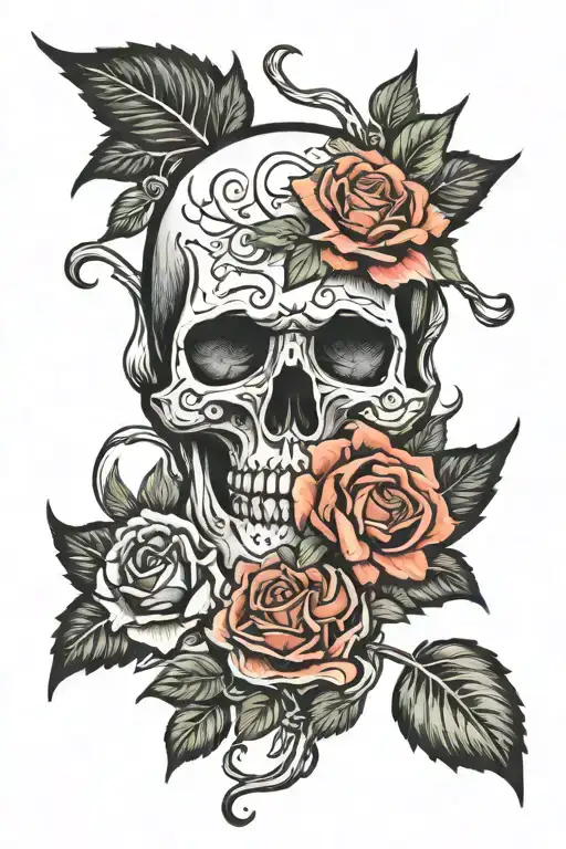 Skull And Roses Addiction Demons Killing Me Slowly