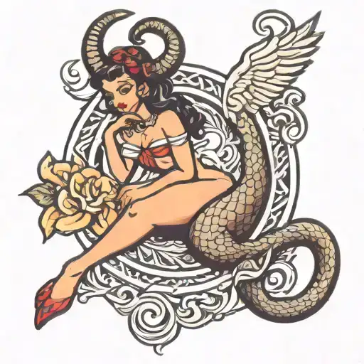 Capricorn Pinup Girl