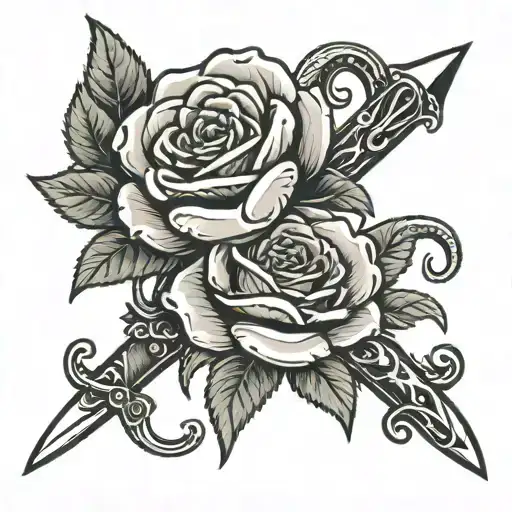 Hand Dagger Snake Rose