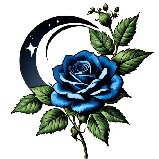 Midnight Blue Rose