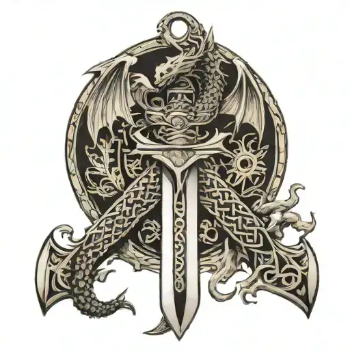 A Sword That Has Dragon Scales Incorporated Into It