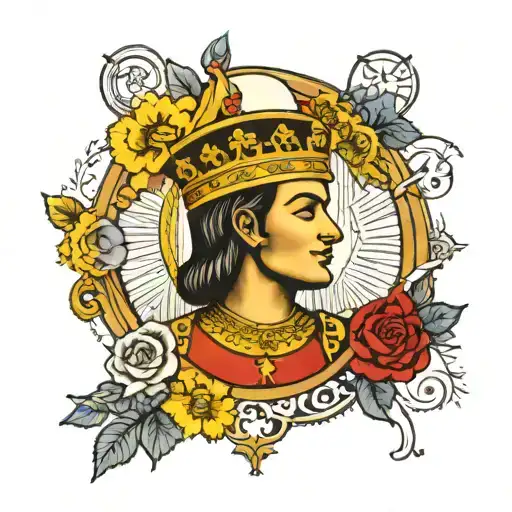 Tarot Card Emperor Shoulder