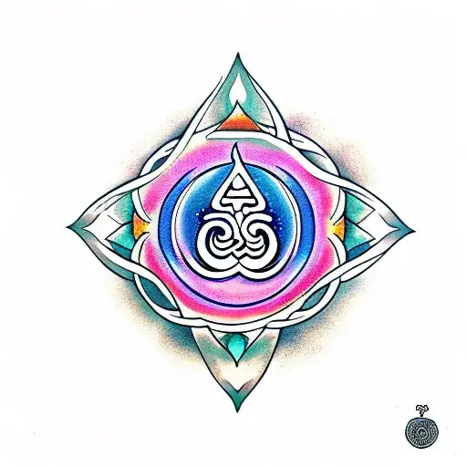 Om Symbol With Trishul And Damru And Third Eye Of Lord Shiva