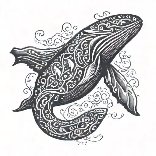 A Whale Made Of Coffee Beans Forming The Shape Made