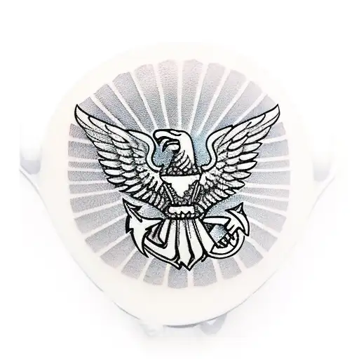 Marine Corps Eagle Globe And Anchor With American Flag