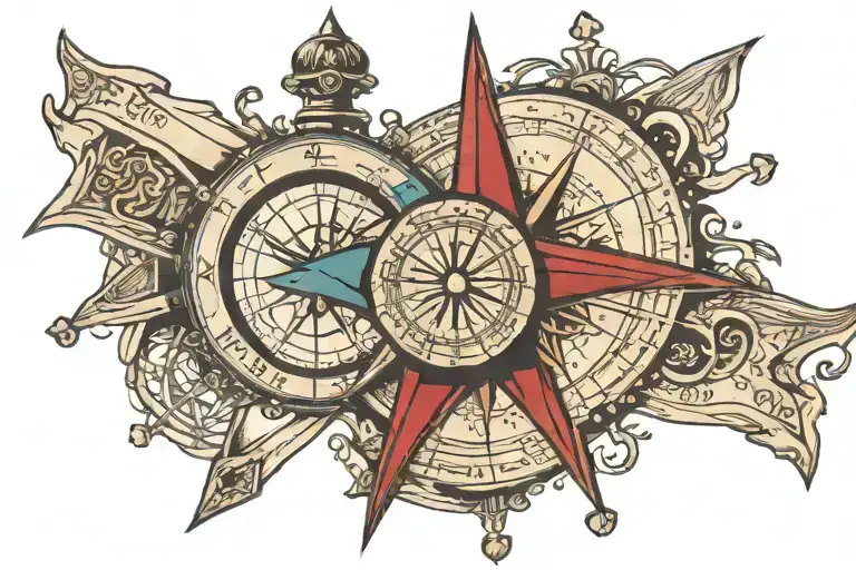 Uncharted Video Game Compass With Word Sic Parvis Magna