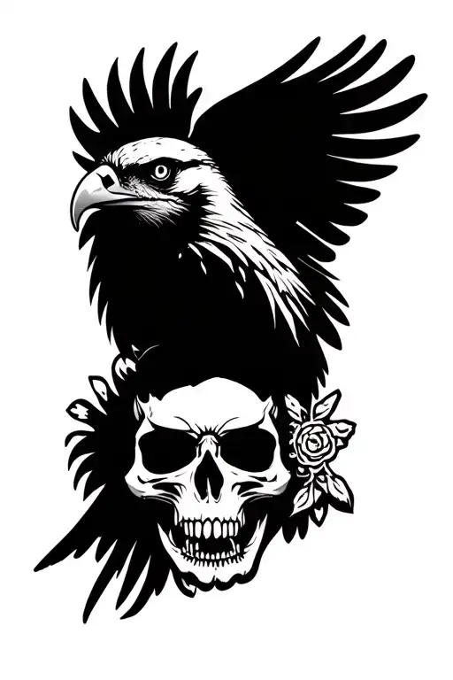 Hawk An Skull