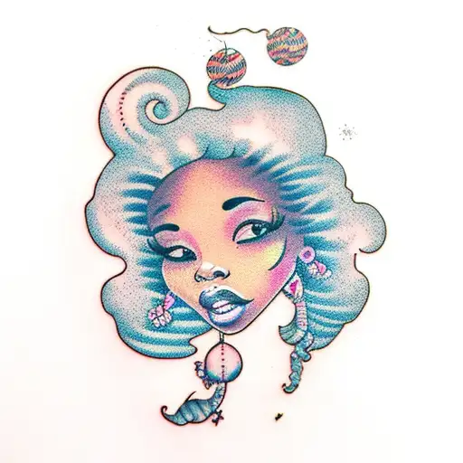 Black Girl And Jellyfish