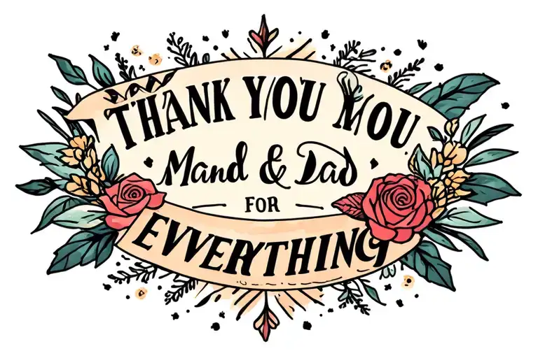Thank You Mom And Dad For Everything