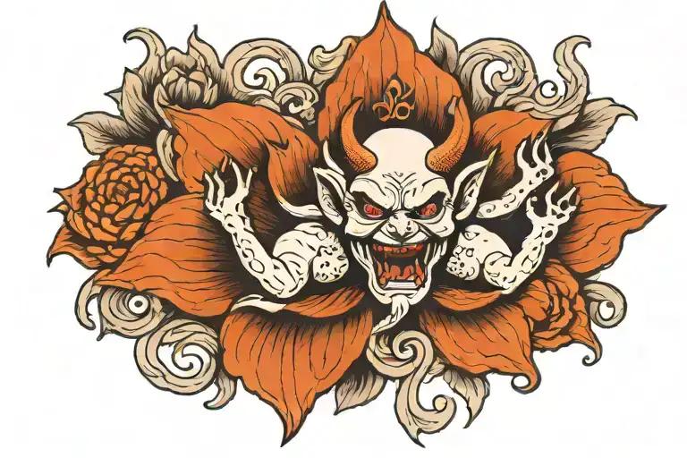 Satan Coming Out Of The Lotus Flower Blooming