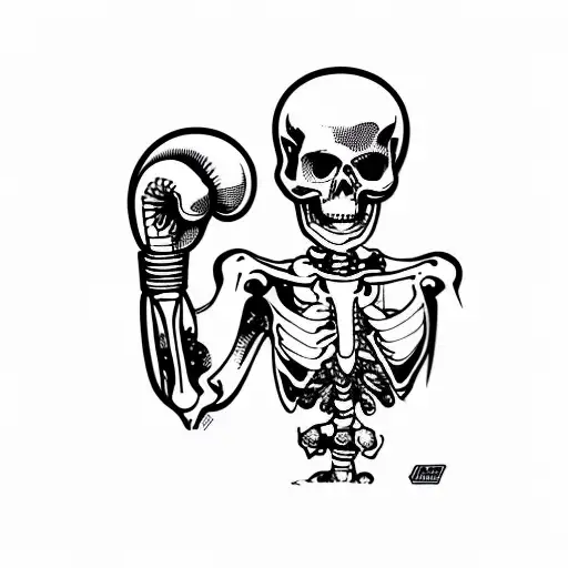 Skeleton With Boxing Gloves