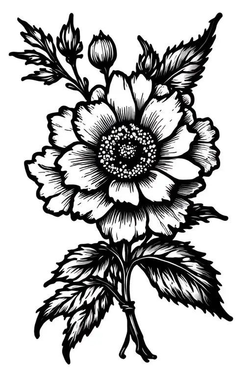 Line Art Flower