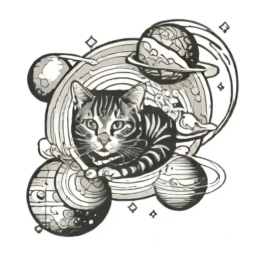 Cat And Planets