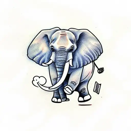 Elephant With Smoke Joint