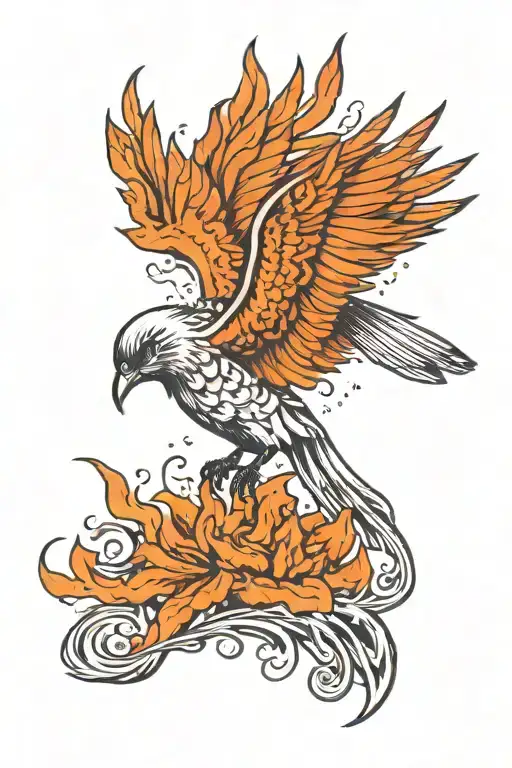Phenoix Rising Bird Rising From Ashes
