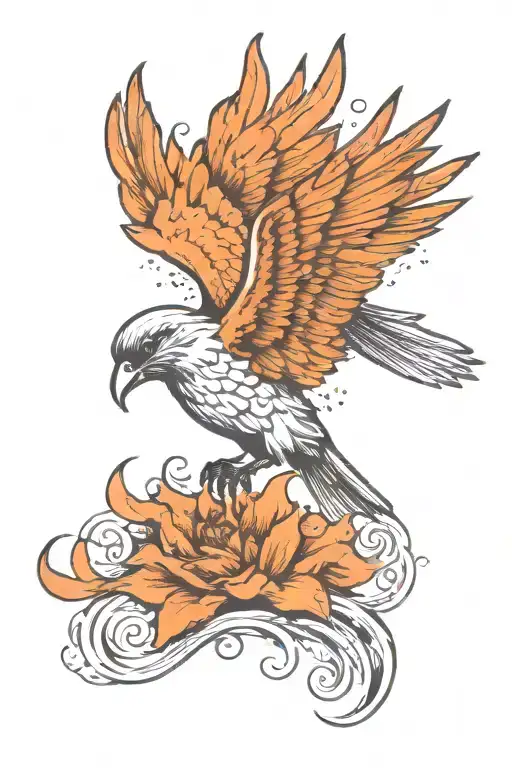 Phenoix Rising Bird Rising From Ashes