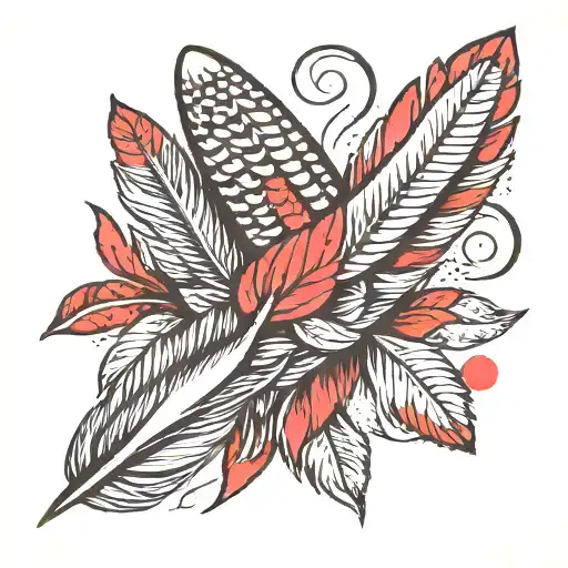 Shuttlecock With Bird Feathers Dangling