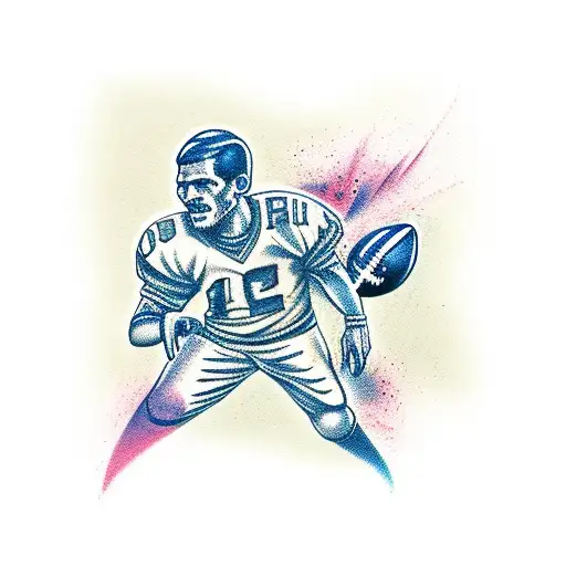 Football Field With The Name Walker Busting Out Of It