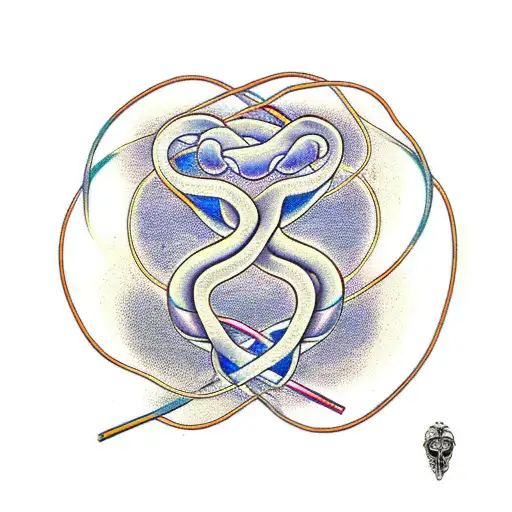Intertwined Snakes Dna Helix