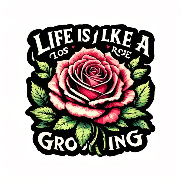 Life Is Like A Rose Growing