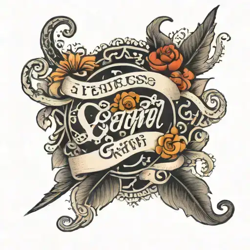 Craft A Dotwork Tattoo That Showcases Intricate Lettering And Hidden Symbolic Meanings