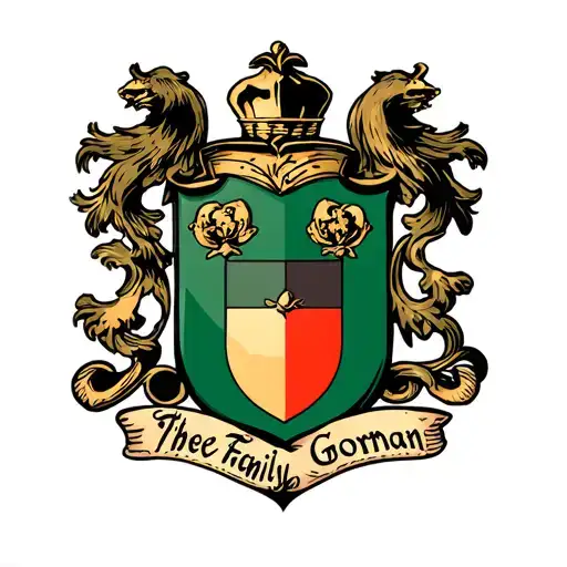 Gorman Family Crest With Irish And German Features