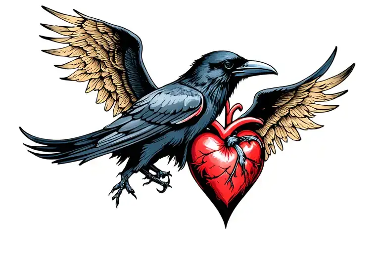 Raven Grim Reaper Sacred Heart