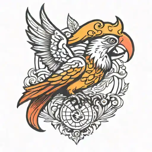 Traditional Pirate Parrot With A Twist Of Old School Flair