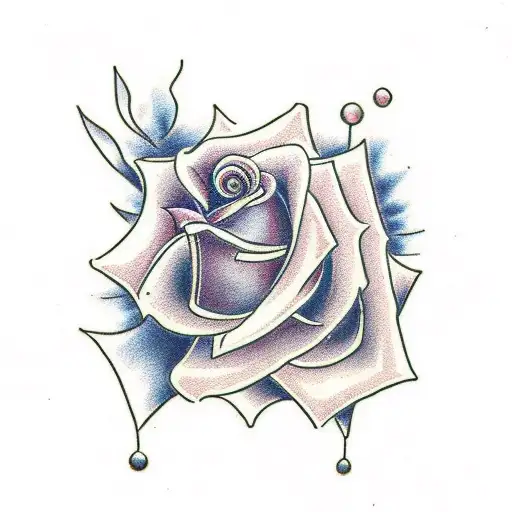 Gun With Rose And Aertherstand Lettering