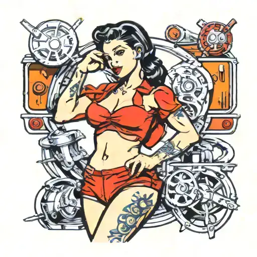 Fallout Vault Pinup Girl Dressed