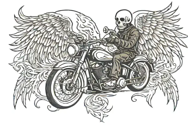 Ghost Rider And Angel Wings
