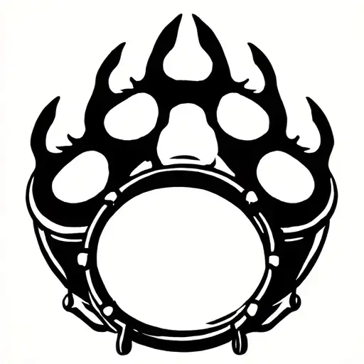 Bear Paw Drum Logo