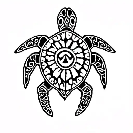 Infiniti Symbol And Sea Turtle