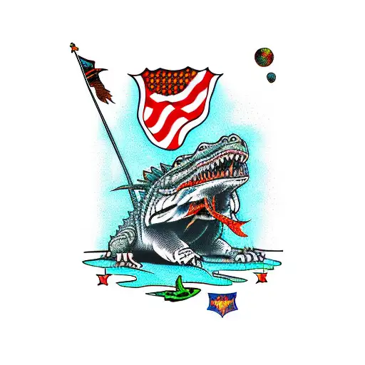 Florida Man Riding Alligator With Chicken Head