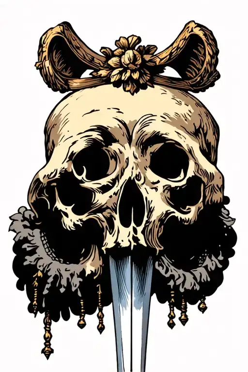 Scroll With Dagger Through It On The Top