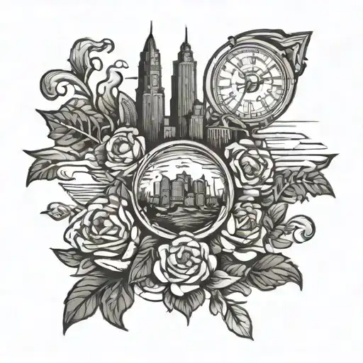 Incorporate Elements Of Youngstown Ohio And Chicago Illinois Into A Tattoo Design