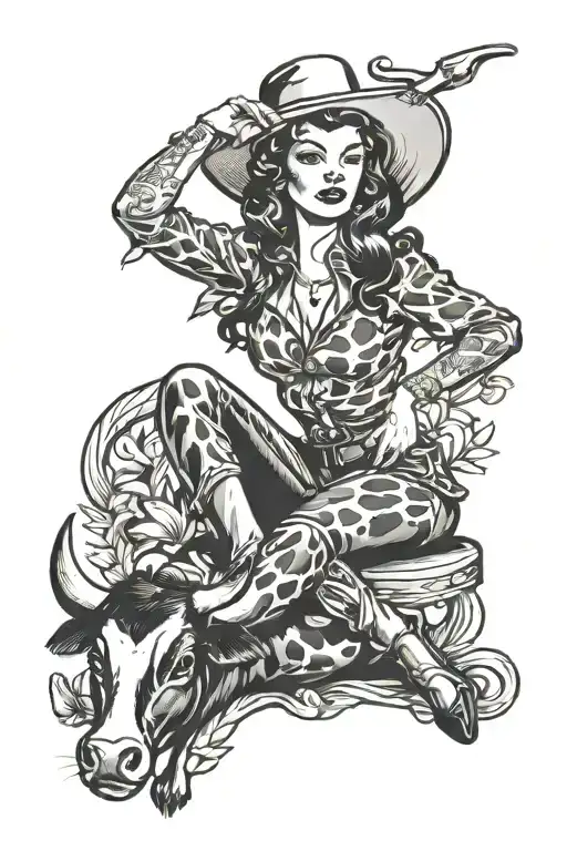 Pinup Cow Girl